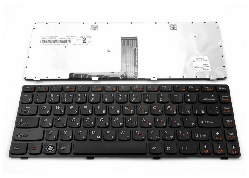 Клавиатура для ноутбука Lenovo G480-RU NSK-B6TSQ T2G8-RU 990₽