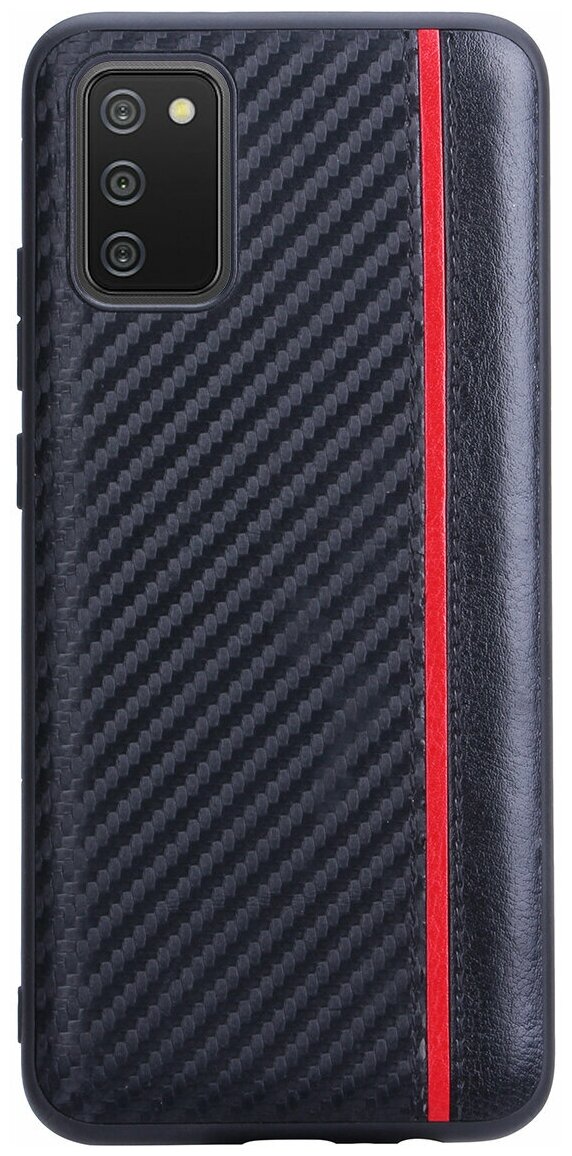 Чехол накладка для Samsung Galaxy A02S SM-A025, G-Case Carbon, черная