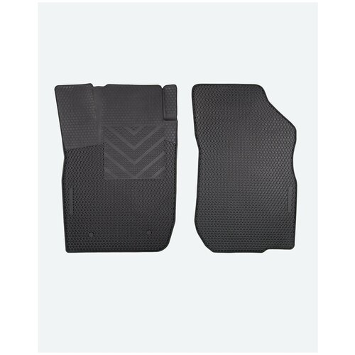 Коврики Автодрайвер для Renault Logan Рено Логан 2018-н. в. передние соты резиновые с бортом