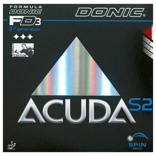 фото Donic накладка donic acuda s2 (черный, 2,0)