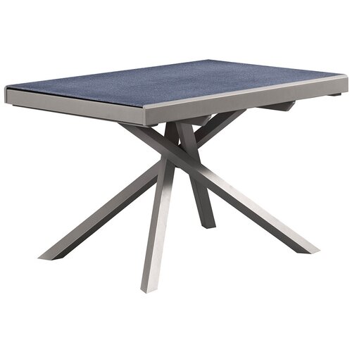 Стол раздвижной MELANIA 120-212х90х75см серый / Стол в гостиную / Стол для дачи / Обеденный стол / Кухонный стол