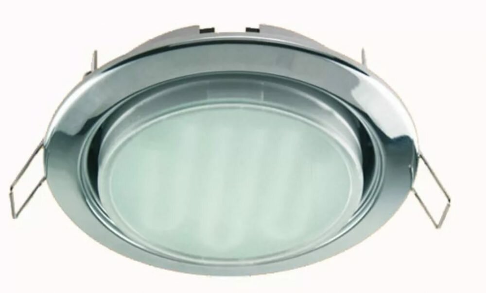 Светильник встраиваемый ECOLA хром FC53H4ECB