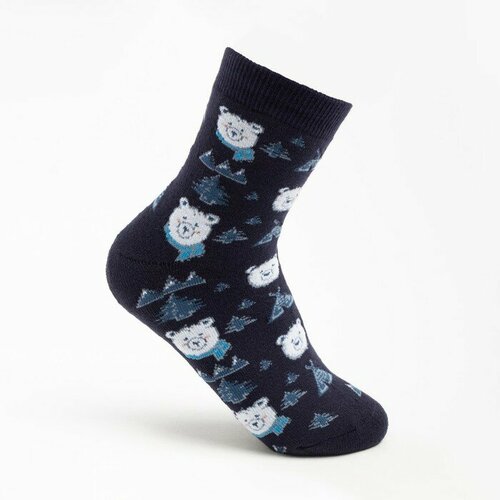 фото Женские носки гамма, махровые, размер 23-25, синий
