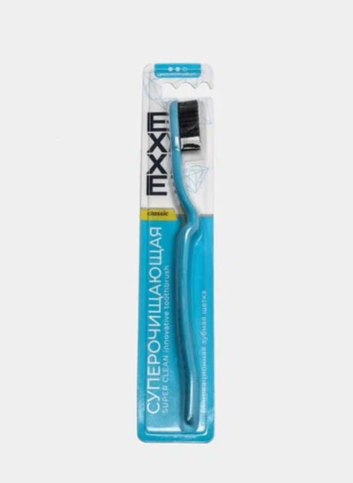 Эксе / EXXE - Зубная щетка средней жесткости Classic суперочищающая