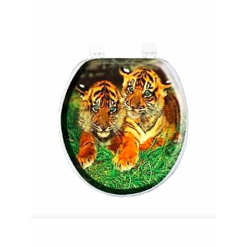 Сиденье для унитаза мягкое универсальное 44х3х37см Тигрята 1070₽