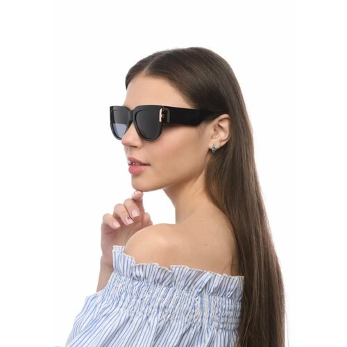 Солнцезащитные очки  RM8444, кошачий глаз, оправа: пластик, для женщин, черный