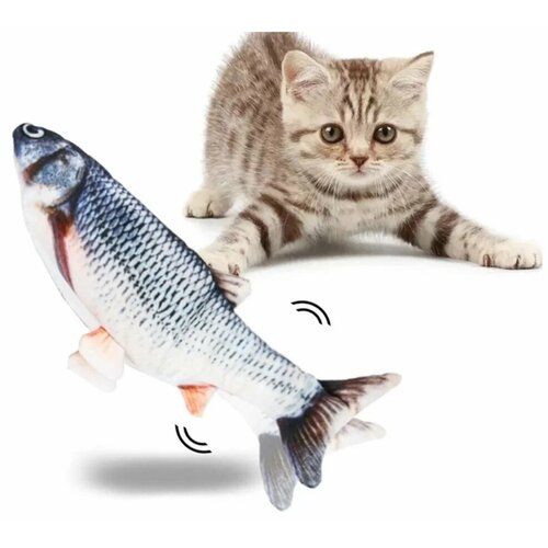 Интерактивная игрушка-рыба для кошек и собак, Рыбка с USB-зарядкой