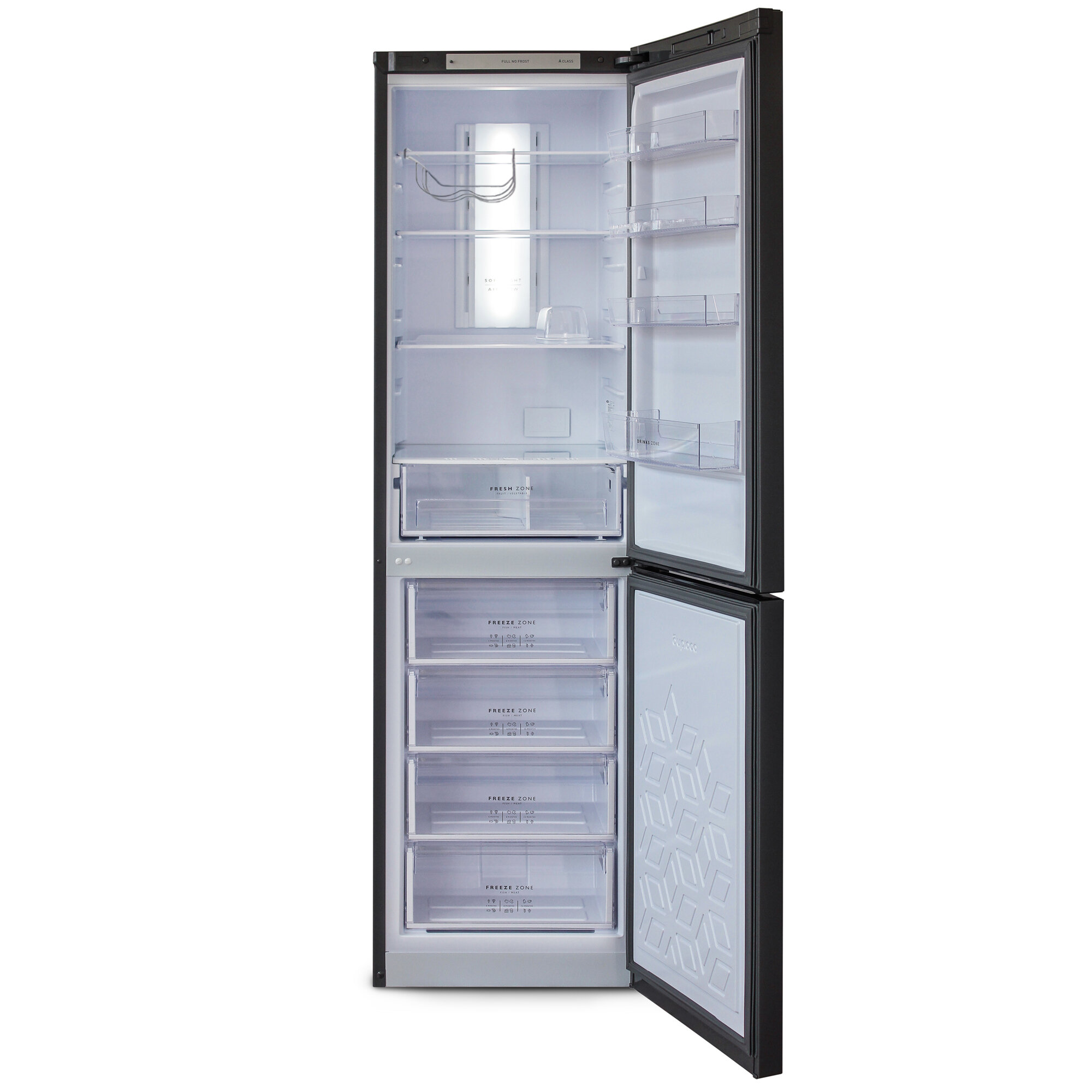 Холодильник Бирюса Б-W980NF 2-хкамерн. графит - фотография № 3