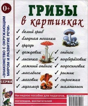 ЗнакомствоСОкружМиромИРазвитиеРечи Грибы в картинках Нагляд. пос. д/педагогов, логопедов, воспитателей и родителей (прил. к пос. Шорыгиной Т. А."Грибы. Какие они?")