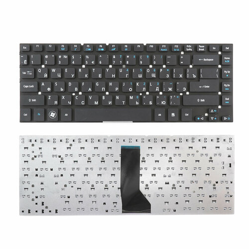 Клавиатура для ноутбука Acer Aspire 3830, 4830, 4755 черная без рамки клавиатура для ноутбука acer aspire 3830 4830 4755 series г образный enter черная без рамки kbi140a292 kbi140g260