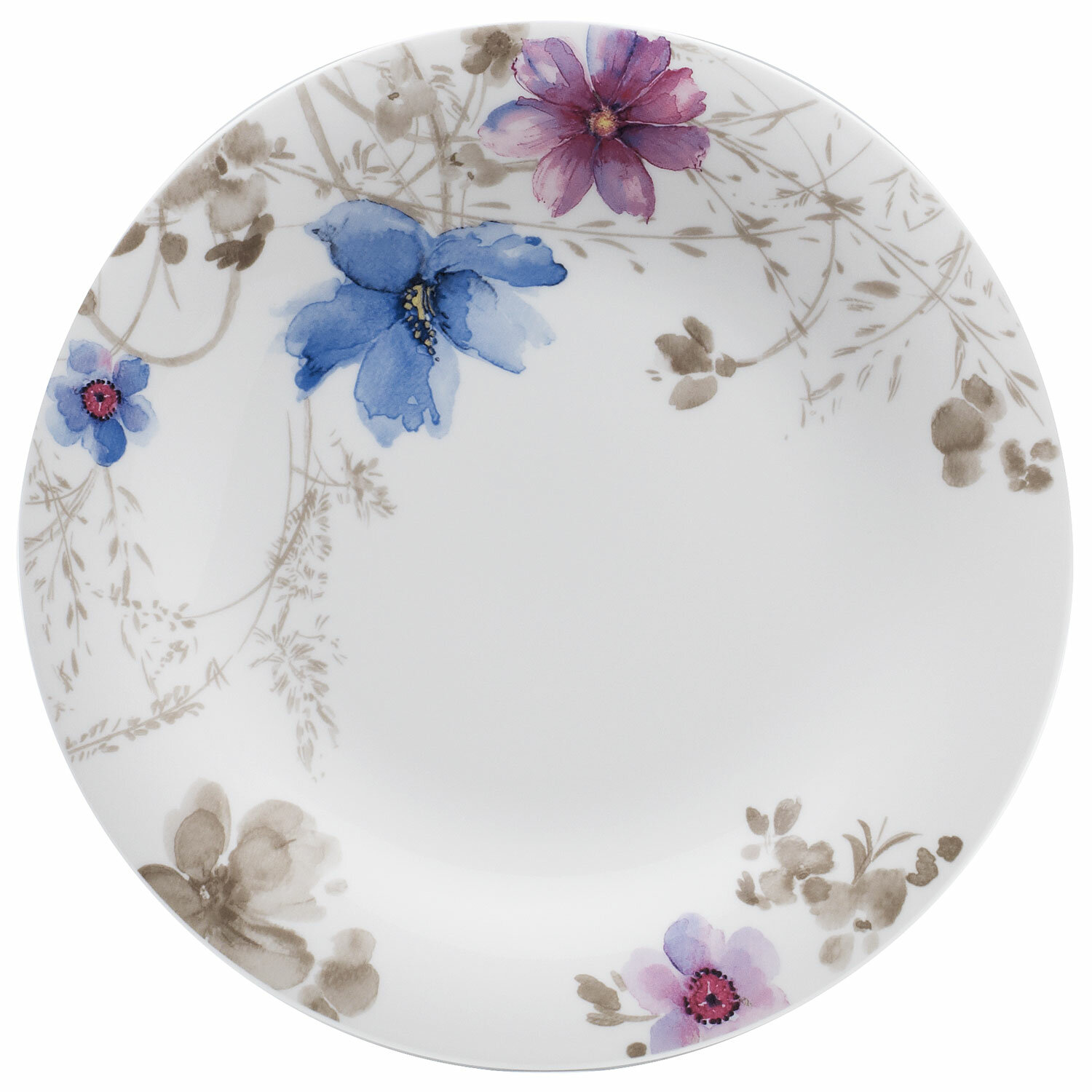 Villeroy & Boch тарелка обеденная Mariefleur Gris, 27 см белый