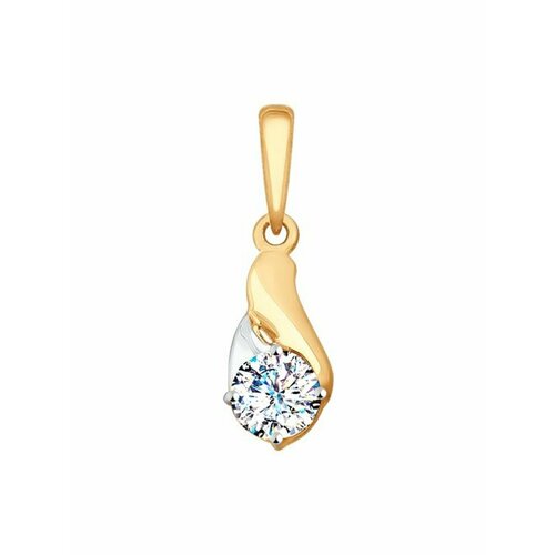 фото Подвеска jewel cocktail, красное золото, 585 проба, фианит