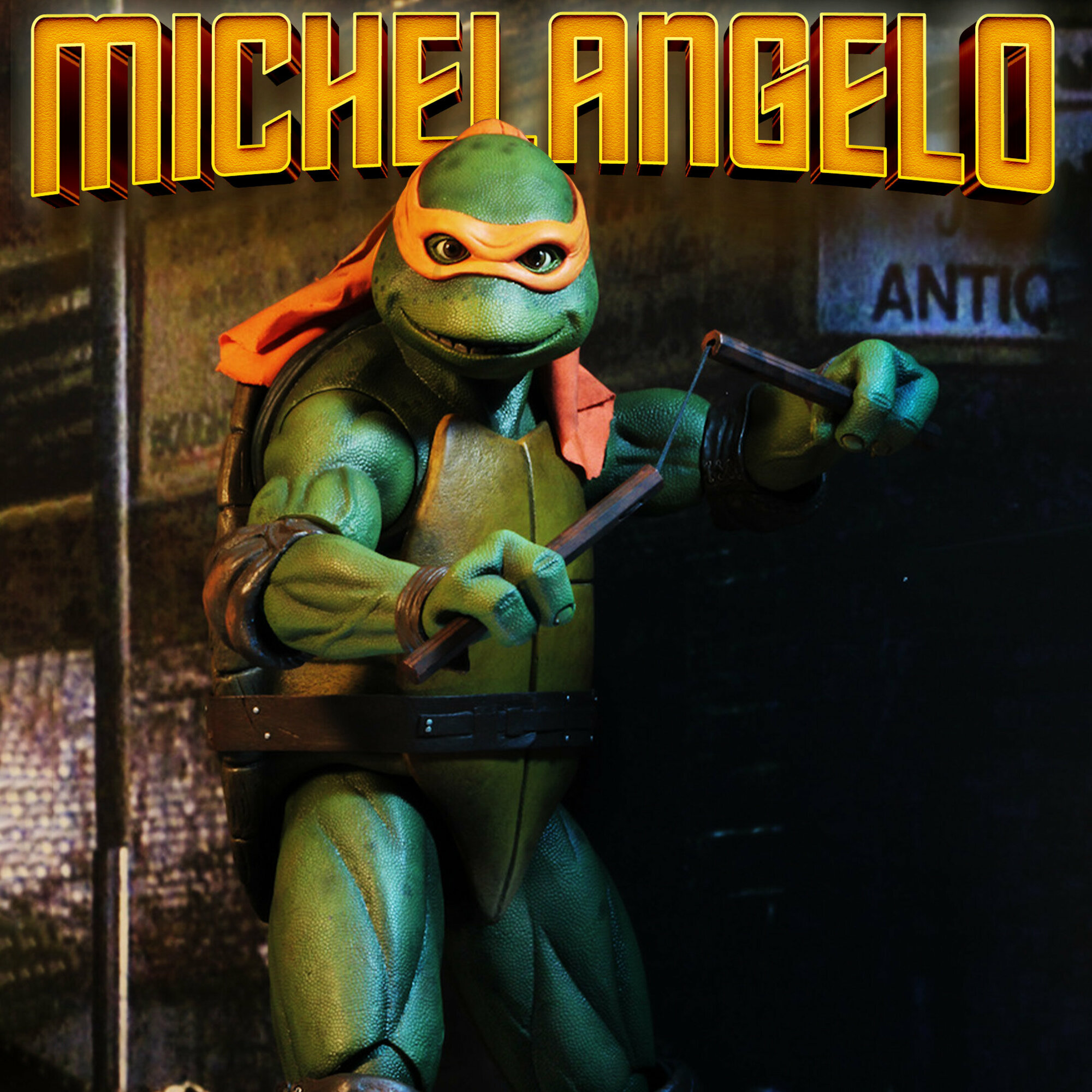 Экшен-фигурка Teenage Mutant Ninja Turtles / Черепашка ниндзя Микеланджело 1990 г 18 см