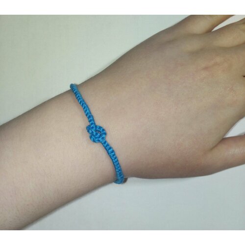 Плетеный браслет cutebra, 1 шт., размер 22.5 см, синий