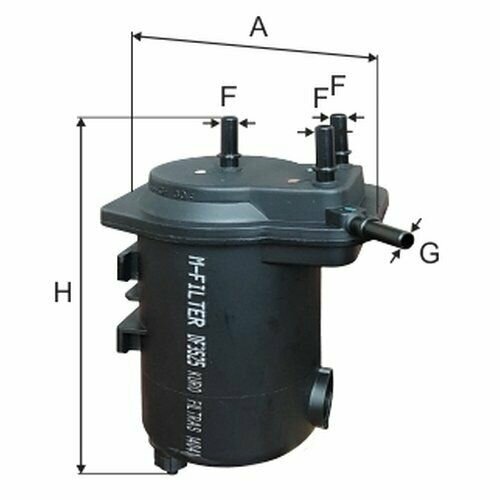 Фильтр топливный Mfilter DF3525 для Renault GRAND SCENIC II JM01 II, Megane II, Scenic II