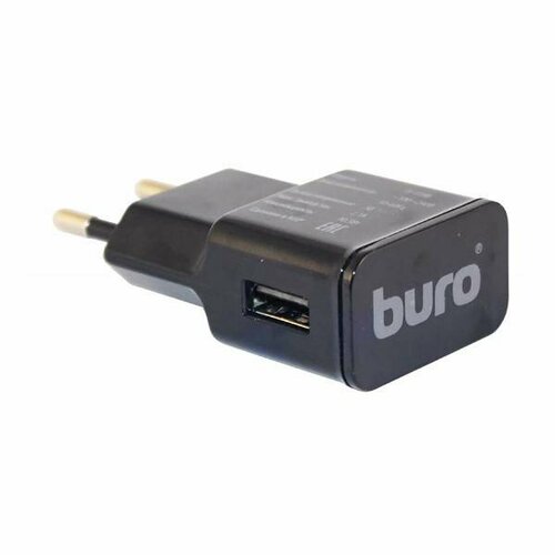 Сетевое зарядное устройство, Buro, блок для зарядки, USB-A, 10.5Вт, 2.1A, черного цвета черный
