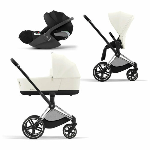 Cybex Priam IV Коляска 3 в 1, шасси IV Chrome Black/Off White