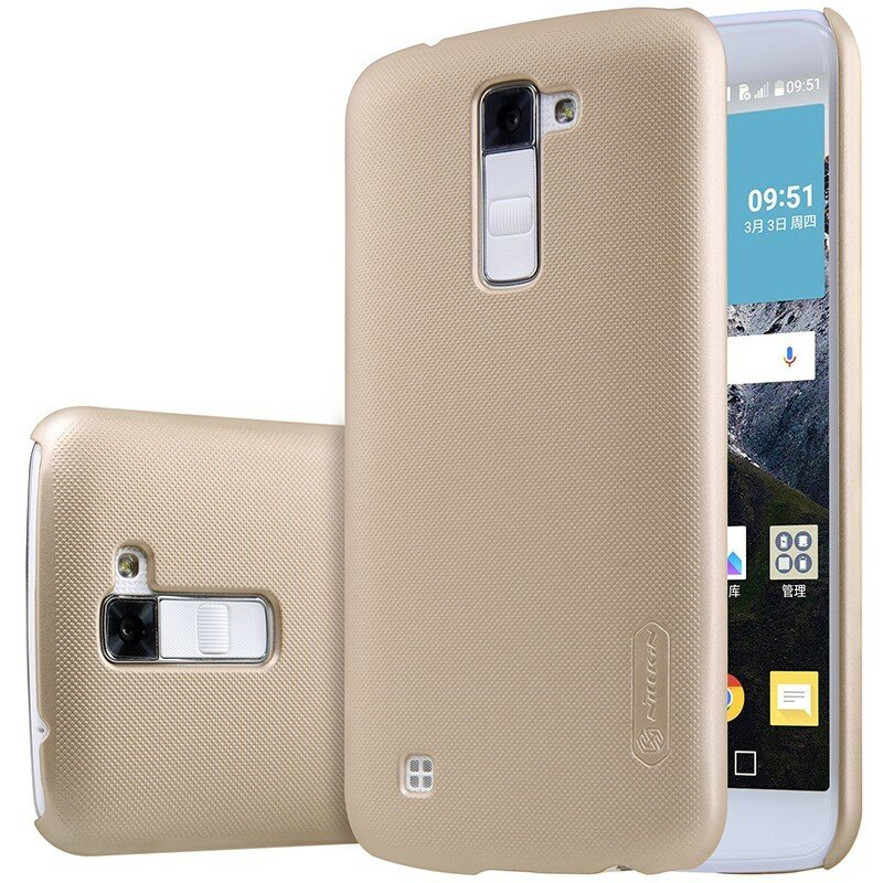 Накладка пластиковая Nillkin Frosted Shield для LG K10 K410/K430 золотая