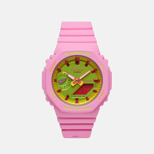 Наручные часы CASIO G-Shock GMA-S2100BS-4A, розовый, желтый
