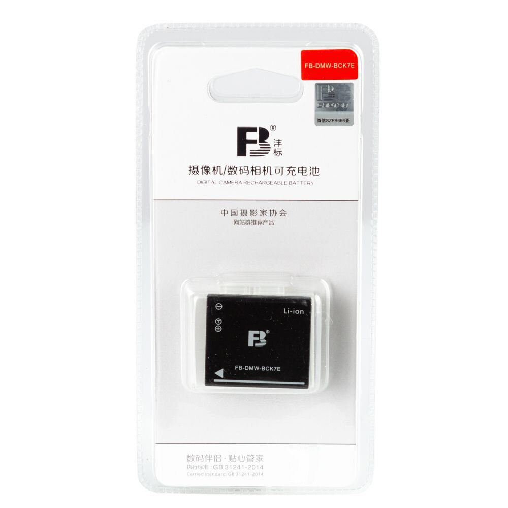 Аккумулятор FB DMW-BCK7E для Panasonic DMC-S1GK SZ3 SZ9 S3GK FH2 FH5 FX78 FX77 XS1