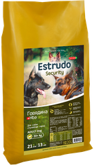 Сухой корм Estrudo Security (Говядина +Hba) д/взр. собак служебных пород, 20 кг
