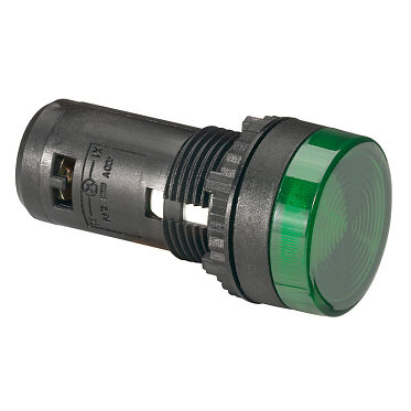 Лампа сигнальная моноблочная, со встроен. светодиодом, 230 В~, зеленая Osmoz Legrand