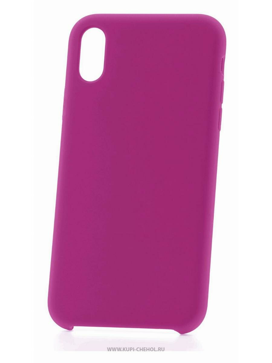 Чехол для iPhone XS Max Derbi Slim Silicone-2 темно-розовый