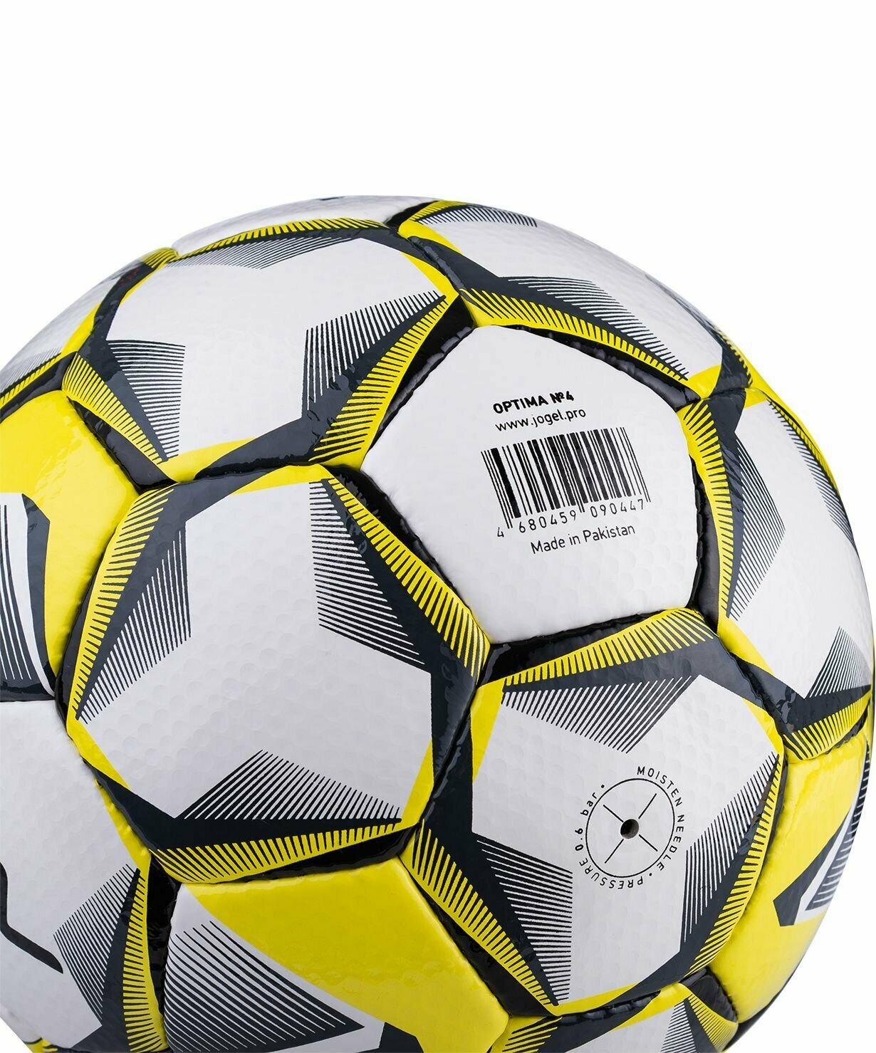 Мяч футбольный JOGEL Optima, для твердых покрытий, 4-й размер, белый/черный [ут-00017613] - фото №12