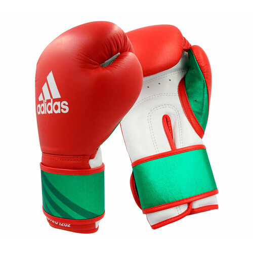 фото Adisbg350pro перчатки боксерские speed pro красно-бело-зеленые - adidas - красный - 12 oz