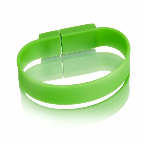 Флешка Браслет Brisky, 4 ГБ, зеленая, арт. F31 30шт