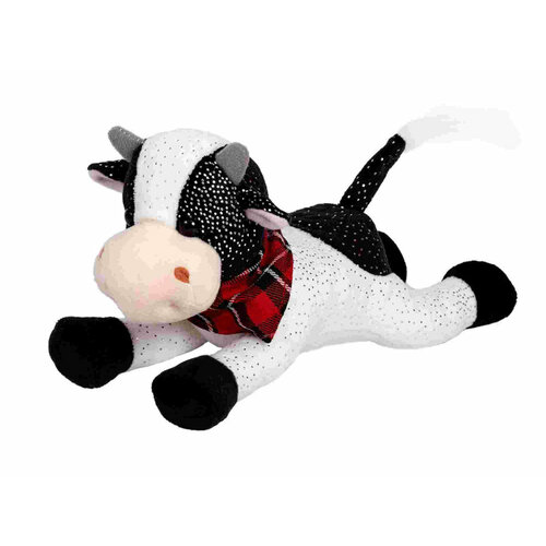 Мягкая игрушка Феникс-Презент Бычок черно-белый 23x9x10 см