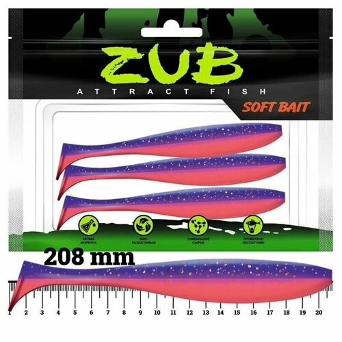 фото Силиконовая приманка zub izi, 208мм, 3шт (цвет 021)