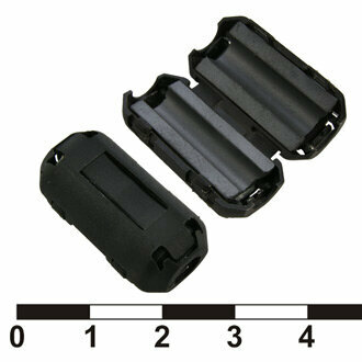 фото Фильтр ферритовый на кабель диаметром 3 - 5 мм, с защелкой, серый