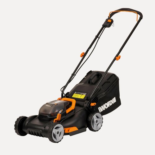 Изображение товара Газонокосилка аккумуляторная WORX WG743E, 40 см, 40 В, АКБ 2 x 4 А*ч, двойное ЗУ 2 x 2 A, коробка