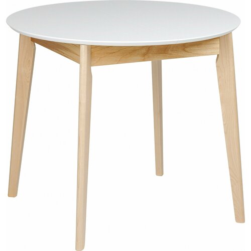 Стол кухонный круглый деревянный раздвижной Норден D90120х90 БелыйНатуральный 22800₽