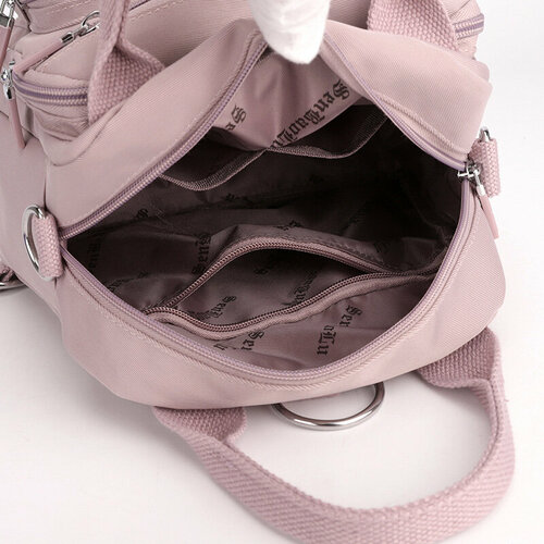 Сумка-мессенджер SenBaoLu, женская, на одно плечо, нейлон, мягкая, розовая