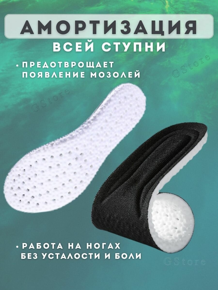 Стельки для обуви и кроссовок мягкие ( 32-32,5см ) соответствует 49/50 российскому размеру — фото 1