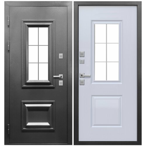 Входная дверь с Терморазрывом 11 см Протерма 3D стеклопакет Графит (860мм) левая