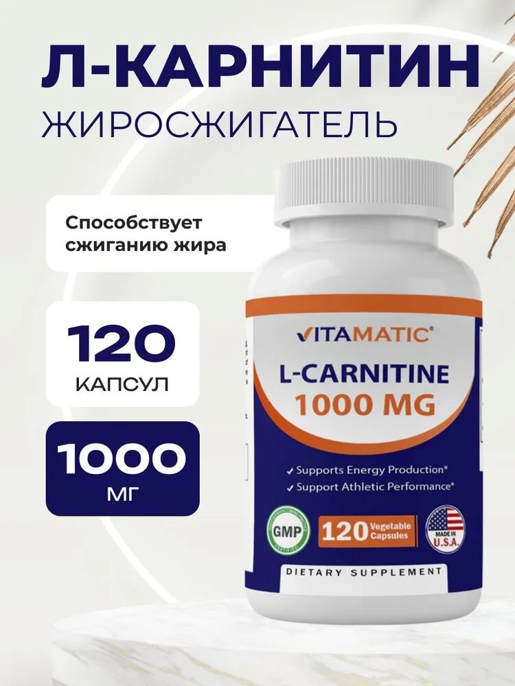 VITAMATIC, Л-Карнитин, 120 капсул