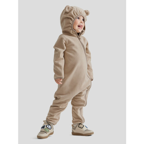 фото Комбинезон happy baby, открытая стопа, размер 56-62, кофе