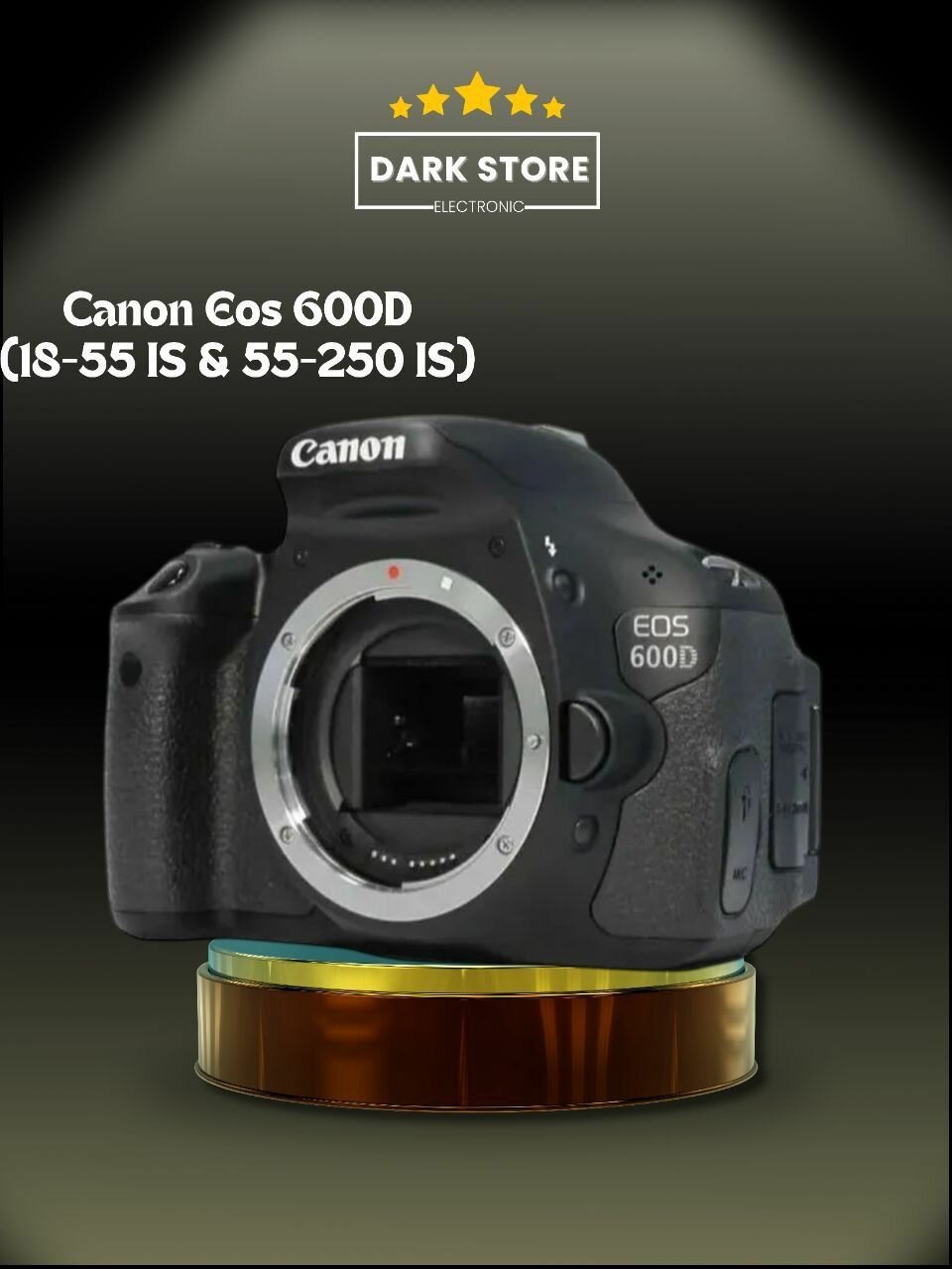 Фотоаппарат зеркальный Canon 600D (18-55 IS & 55-250 IS) 18МП черный