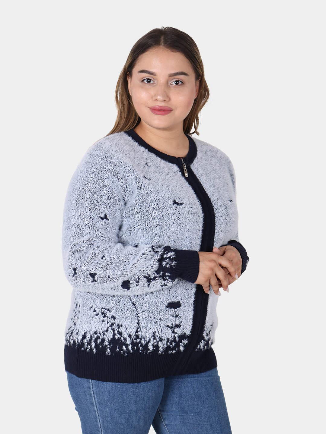 Пуловер размер One Size, , серебряный — фото 1