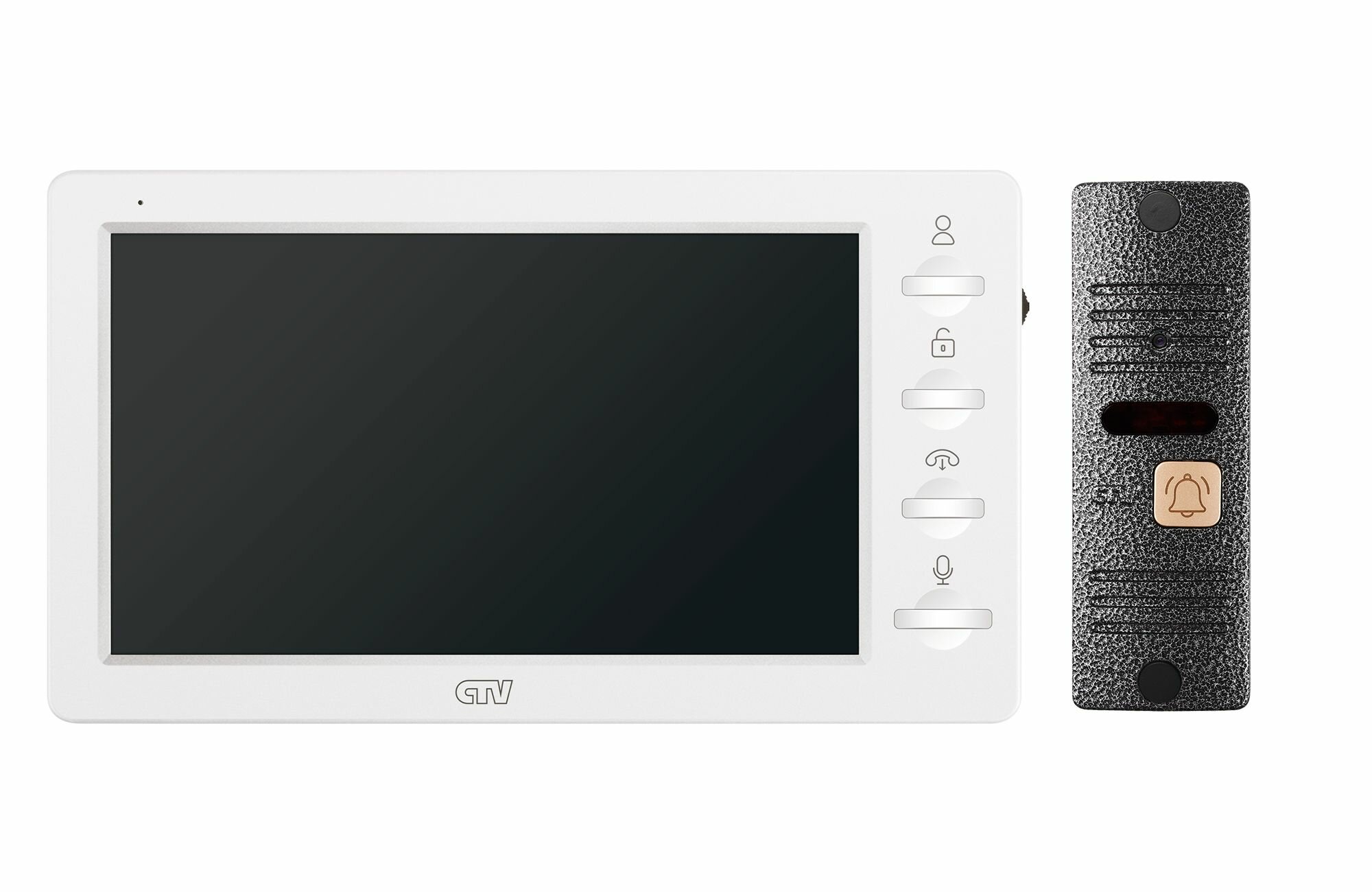 Комплект видеодомофона для квартиры и частного дома CTV-DP3702 Gamma 7 дюймов белый-серебро