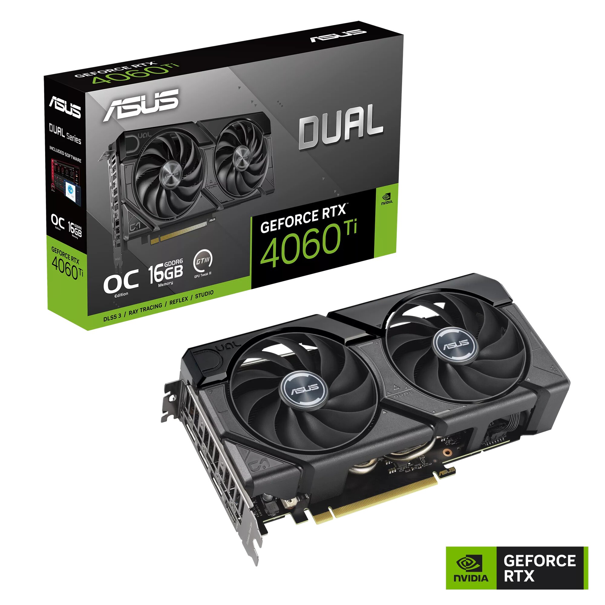 ASUS GeForce RTX 4060 Ti DUAL EVO OC 16GB (DUAL-RTX4060TI-O16G-EVO), (90YV0JH8-M0NA00)