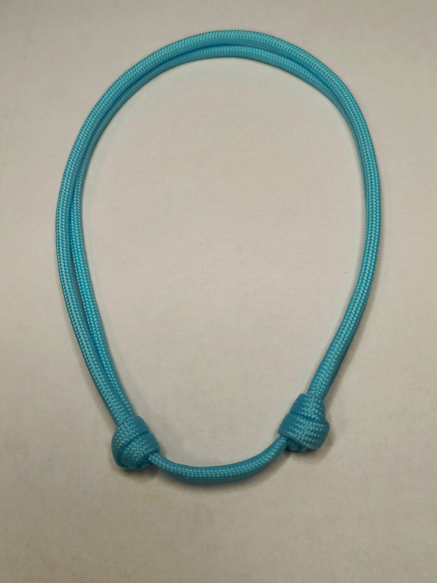 Шнурок для адресника, светло-голубой, размер S - 20-40 см, светонакопительный