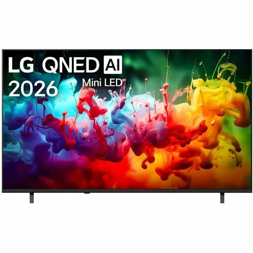 фото 75" телевизор lg 75qned70b6a. arug qned, 4k ultra hd, смарт тв, webos, черный титан