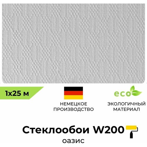 Стеклообои BauTex Walltex W 200 Оазис, 1 х 25 м, плотность 170 г/м2; обои под покраску стеклообои bautex walltex w 91 ромб средний 1 х 25 м плотность 180 г м2 обои под покраску