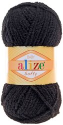 Пряжа Alize Softy, 50 г, 115 м, 60 черный