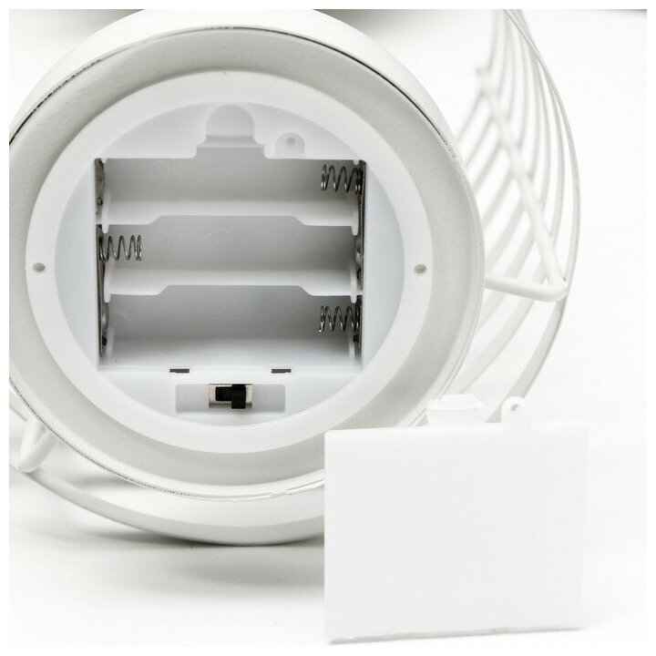 Ночник лофт 16453/1WT LED от батареек 3хАА белый 15,5х15,5х20 см - фотография № 7