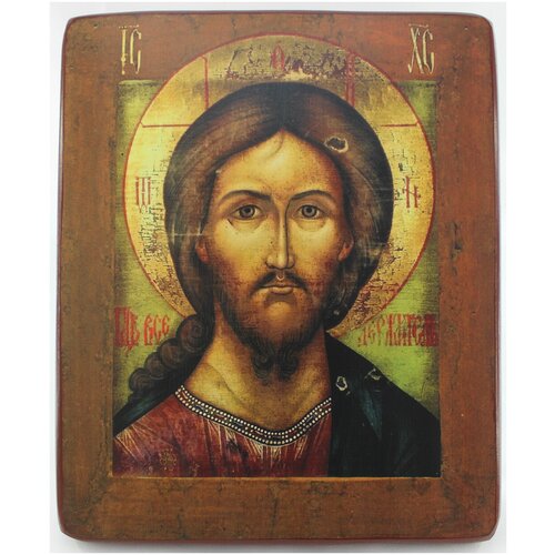 Православная Икона Господь Вседержитель (Пантократор), деревянная иконная доска, левкас, ручная работа (Art.1109С)